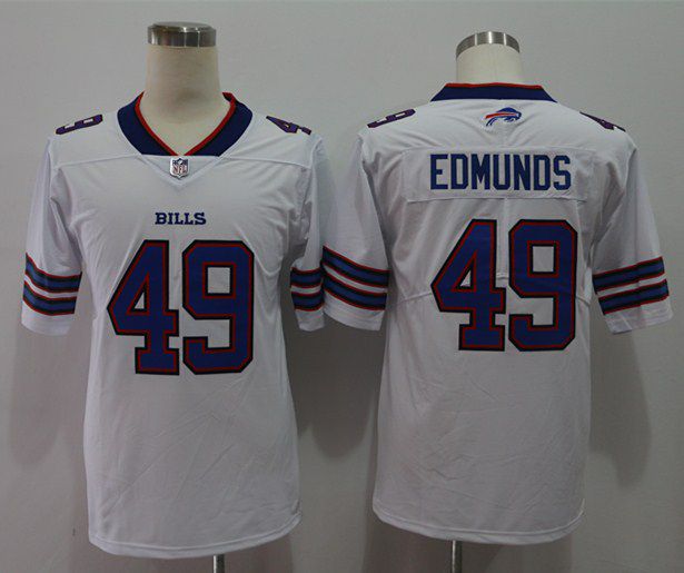 Men Buffalo Bills 49 Edmunds White Vapor Untouchable Limited 2020 Player NFL Jersey